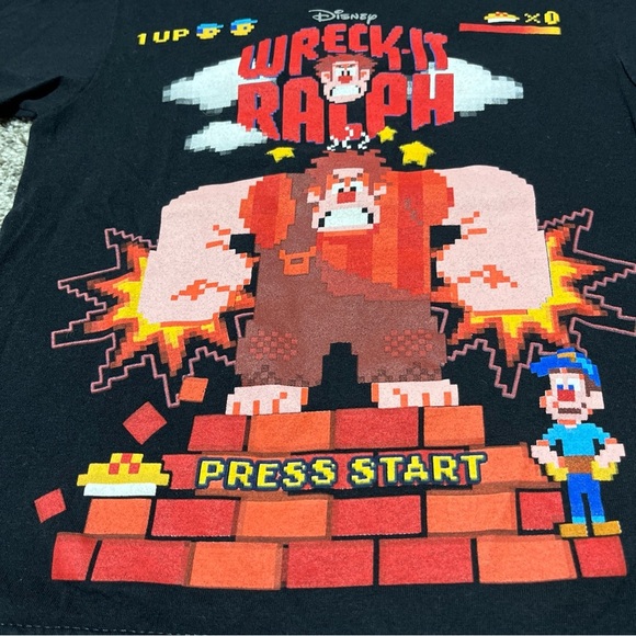 Disney Store Wreck It Ralph Press Start T-Shirt Youth XS 4 - Picture 4 of 6